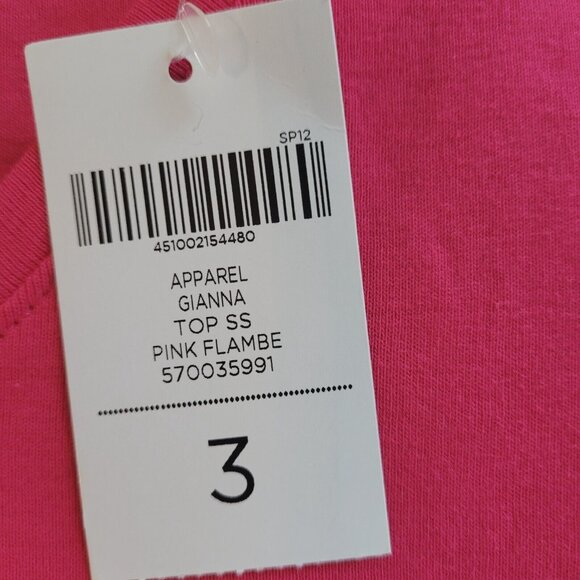 CHicos True Color Tee Top Size XL Pink 100% Cotton V Neck Comfort Gianna 17235 - Picture 5 of 11